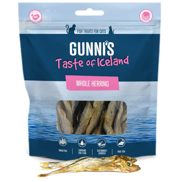 Gunni's Taste of Iceland Whole Herring Cat 1.5oz Bag