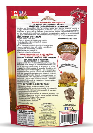 Benny Bullys Turkey Chops Dog 60g 1pc