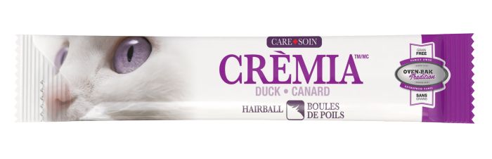 Oven-Baked Tradition Crèmia Lickable Treats Grain-Free Hairball Duck Cat 12 Tubes 15g
