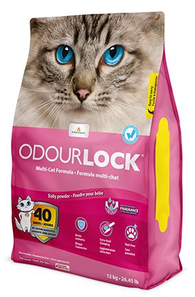 Odourlock Ultra Premium Babypowder Clumping Litter Cat 12kg