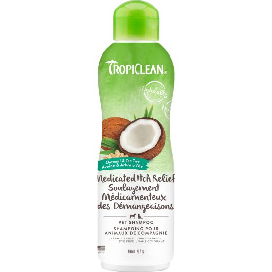 Tropiclean Medicated Itch Relief Pet Shampoo - Oatmeal and Tea Tree