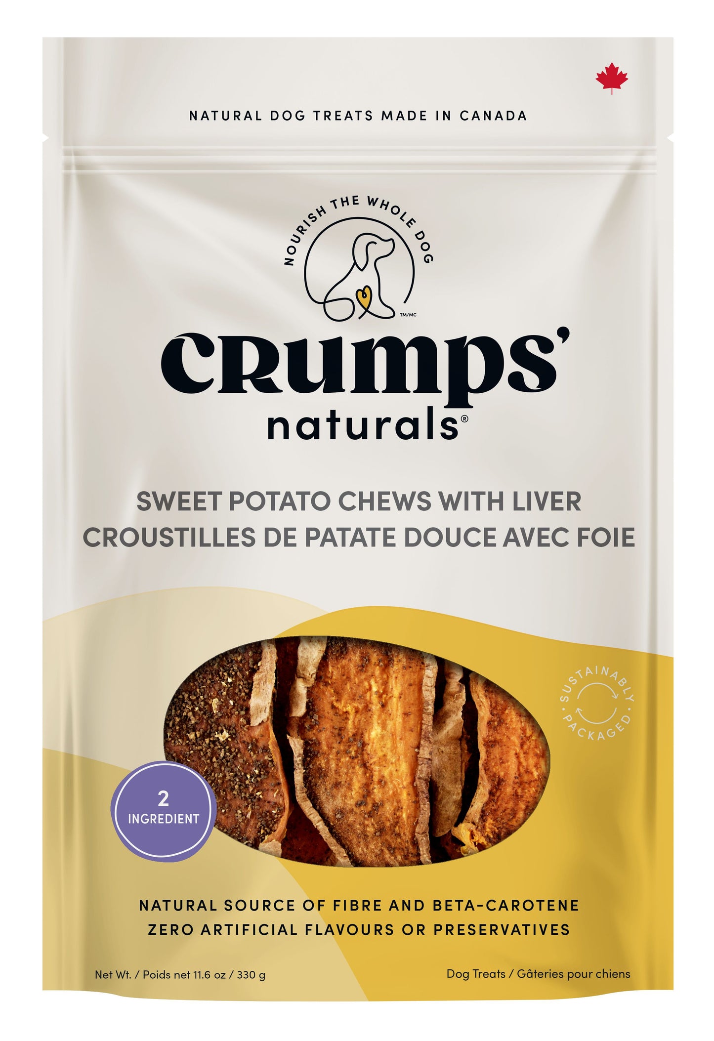 Crumps Sweet Potato And Liver Chews Dog 330g