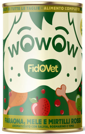 Fidovet Wowow Wet Dog Food Guinea Fowl with Apples & Cranberries