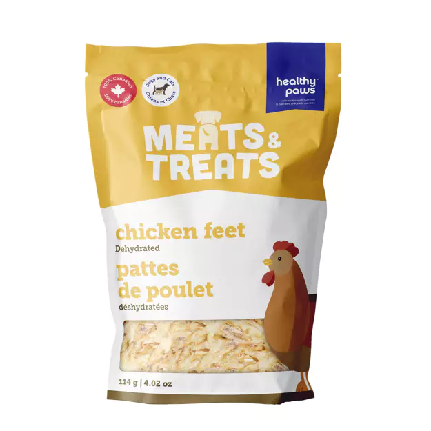 Healthy Paws Meats & Treats - Dehydrated Chicken Feet 114g