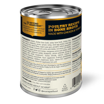 ACANA Premium Chunks Wet Dog Food Poultry Recipe in Bone Broth 363g