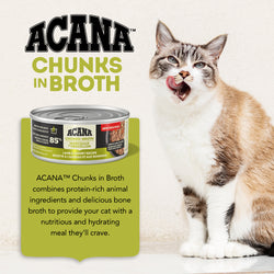 ACANA Chunks in Broth Cat Wet Food Lamb + Kidney Recipe 155g