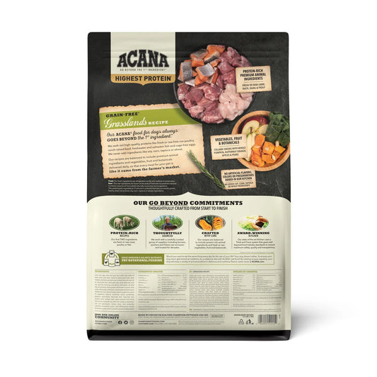 Acana Highest Protein, Grasslands Dog Food