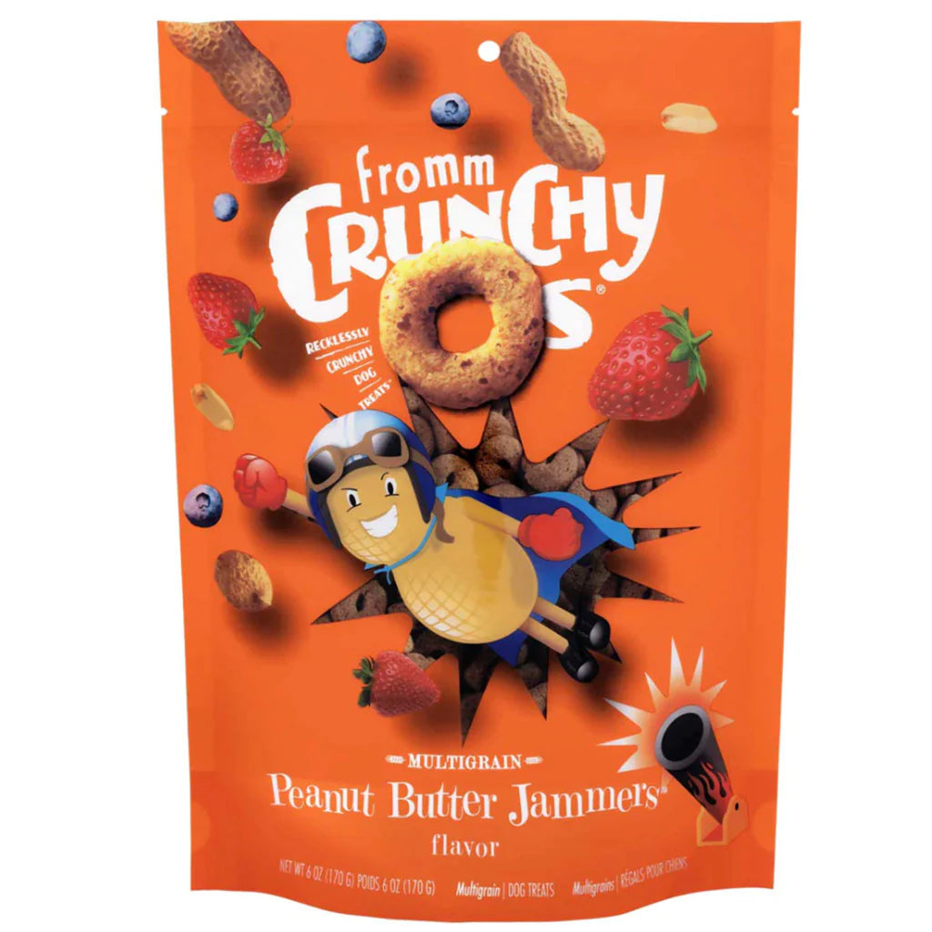 FROMM® CRUNCHY O'S® PEANUT BUTTER JAMMERS™ MULTIGRAIN DOG TREATS