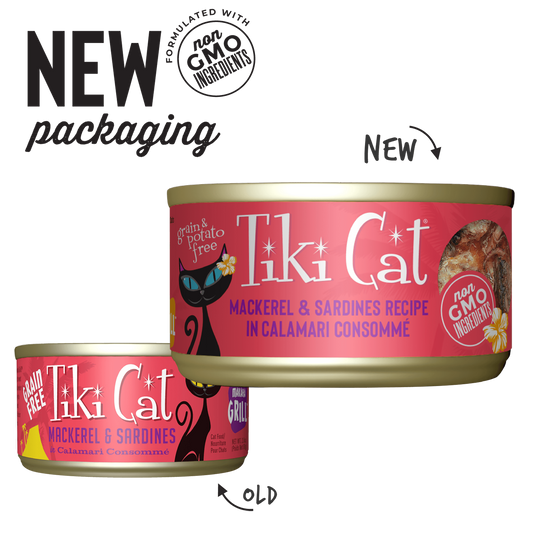 Tiki Cat® Grill™ Mackerel & Sardines Recipe in Calamari Consommé Wet Cat Food