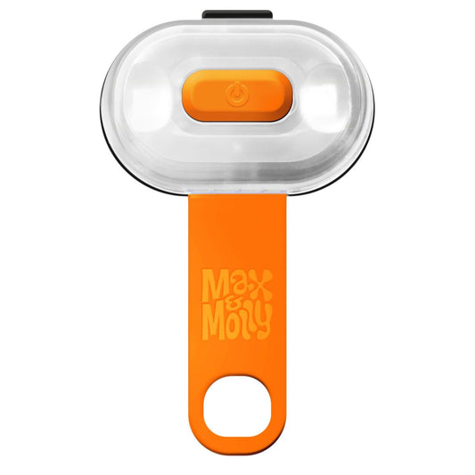 Max & Molly Urban Pets Matrix Ultra LED Rechargeable Safety Light Orange