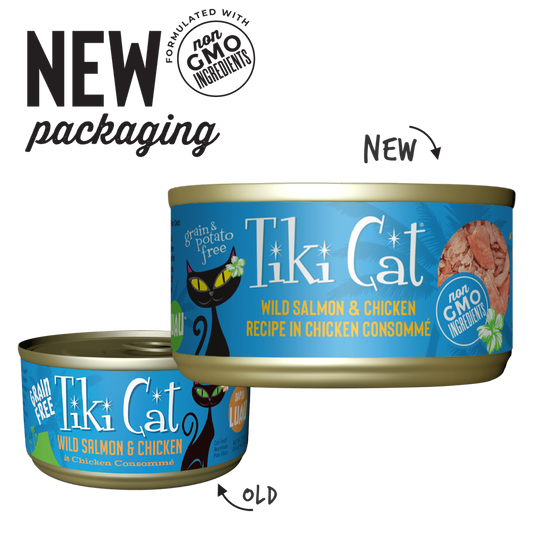 Tiki Cat® Luau™ Wild Salmon & Chicken Recipe in Chicken Consommé Wet Cat Food