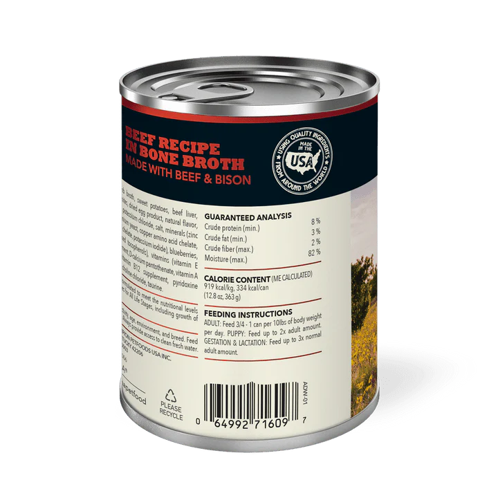 ACANA Premium Chunks Wet Dog Food Beef Recipe in Bone Broth 363g