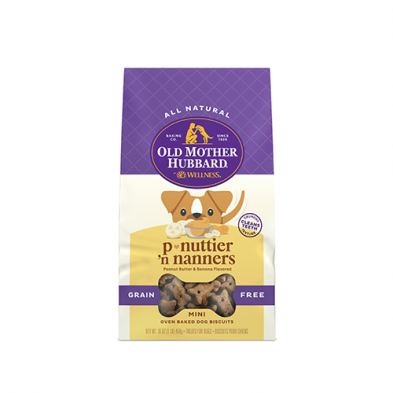 OLD MOTHER HUBBARD® GRAIN FREE P-NUTTIER 'N NANNERS OVEN-BAKED DOG BISCUITS