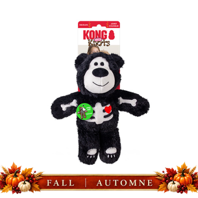 Kong® HALLOWEEN Wild Knots Skeleton Bear Assorted Medium/Large Dog Toy