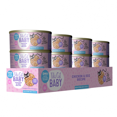 Tiki Cat® Baby™ Chicken & Egg Recipe Wet Food for Kittens Age 8 Weeks and Over 2.4 oz