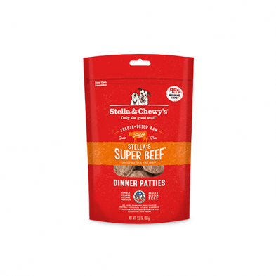 Stella & Chewy's® Stella's Super Beef Recipe Freeze-Dried Raw Dinner Patties for Dogs