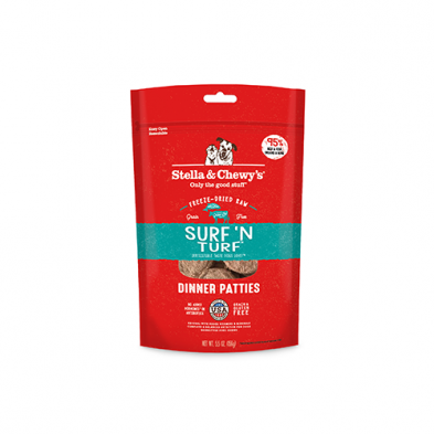 Stella & Chewy's® Surf 'N Turf Dinner Patties Freeze-Dried Raw Dog Food 5.5 oz