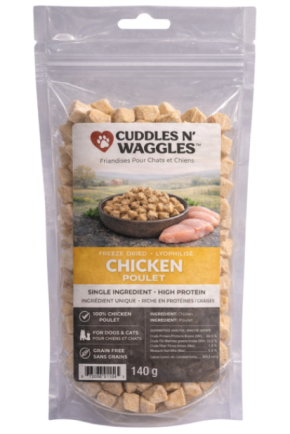 Cuddles N'Waggles Freeze Dried Treats for Dogs & Cats Chicken