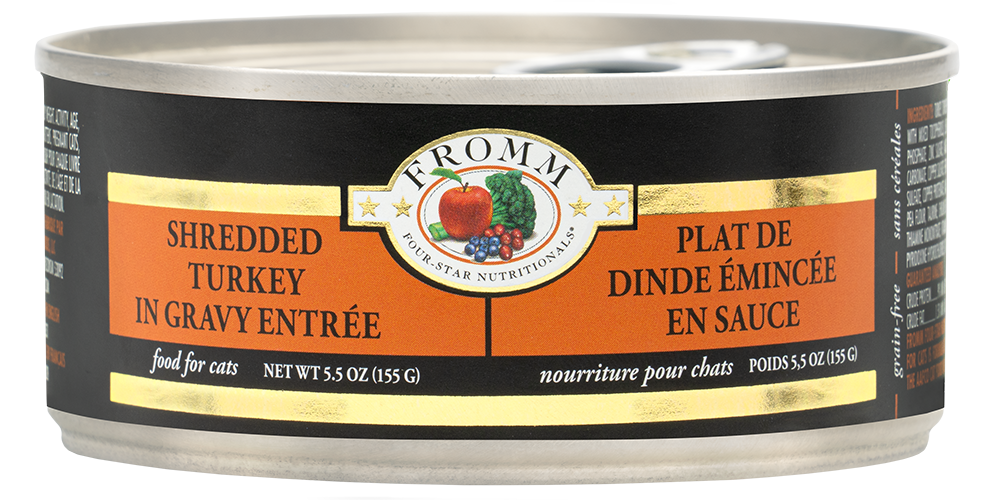 FROMM® FOUR STAR NUTRITIONALS® SHREDDED TURKEY IN GRAVY ENTRÉE WET CAT FOOD