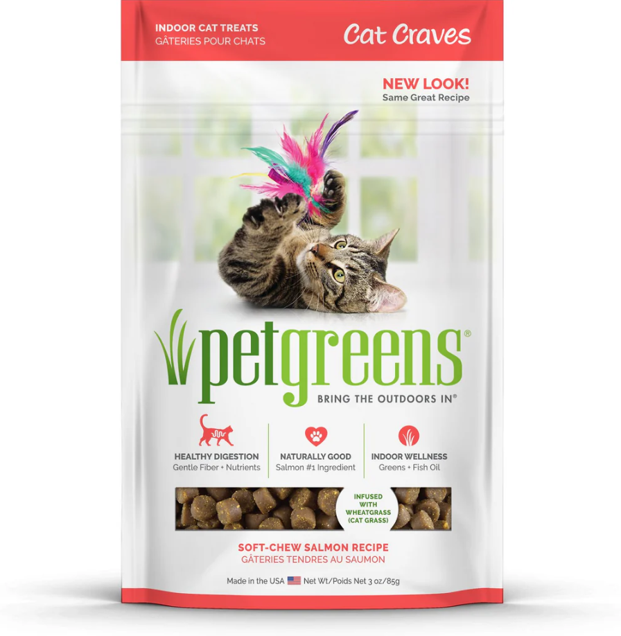 Pet Greens® Cat Craves Salmon Recipe Cat Treat 3 oz