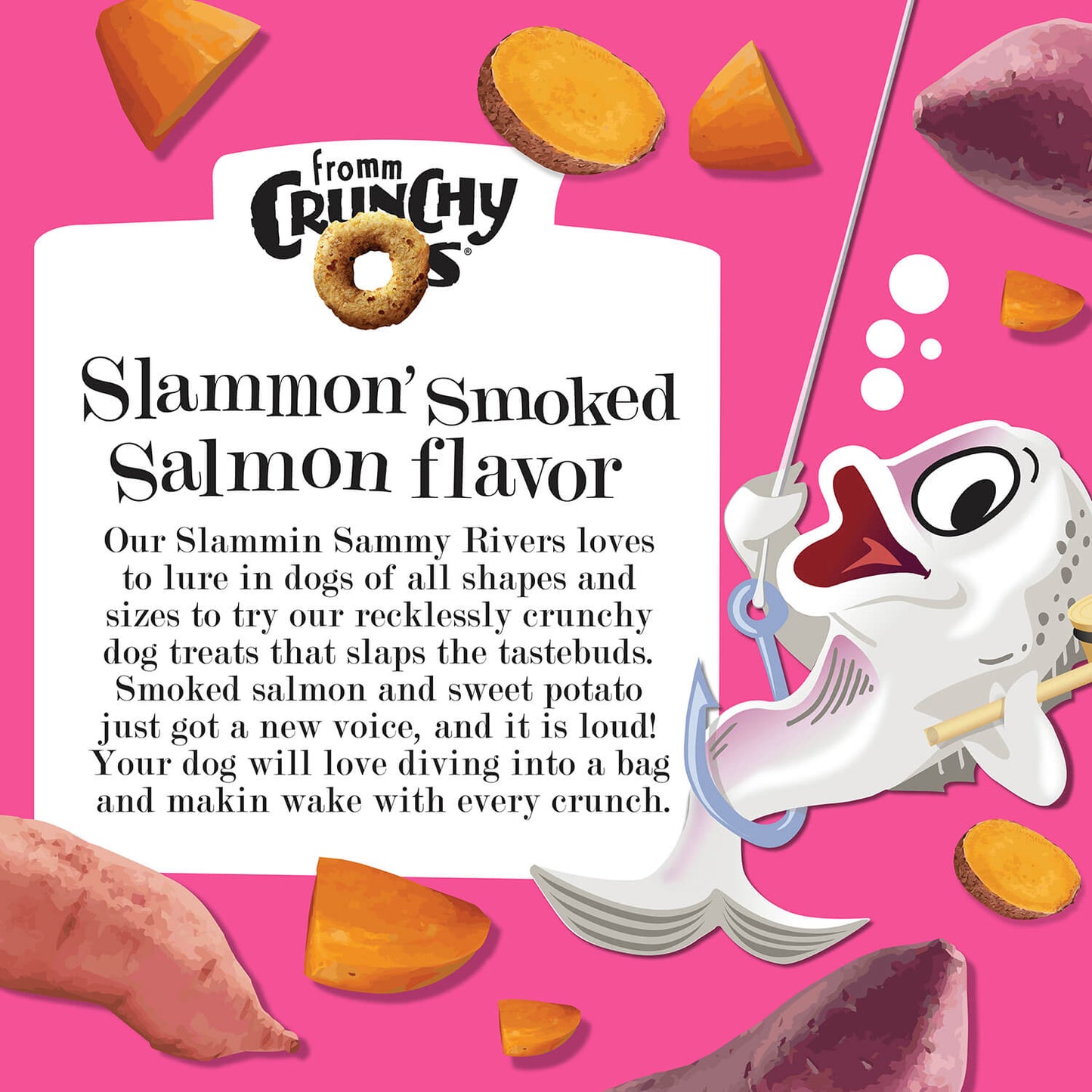 FROMM® CRUNCHY O'S® SLAMMON' SMOKED SALMON MULTIGRAIN DOG TREATS