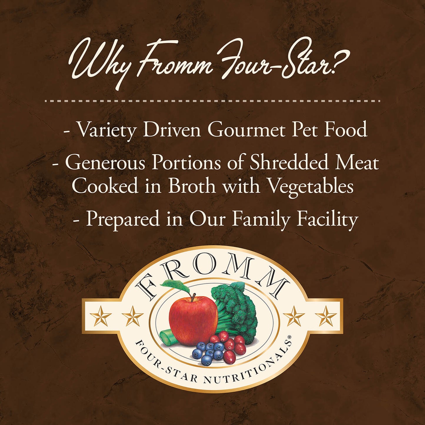 FROMM® FOUR STAR NUTRITIONALS® SHREDDED PORK IN GRAVY ENTRÉE