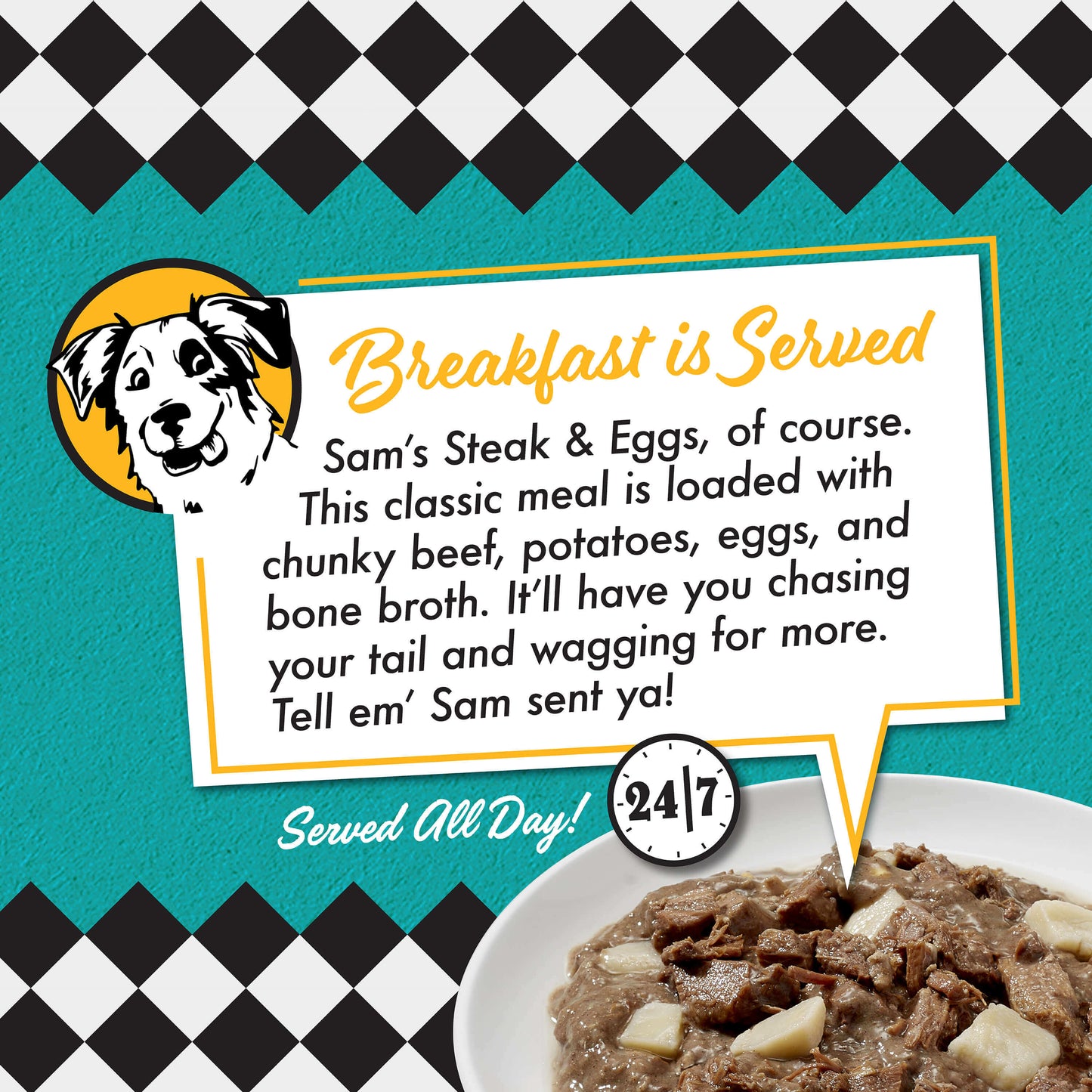 FROMM® DINER SAM'S STEAK & EGGS BEEF & EGGS IN GRAVY STEW WET DOG FOOD