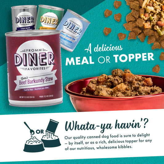 FROMM® DINER FAVORITES BELLA'S BEEF BARKUNDY STEW WET DOG FOOD