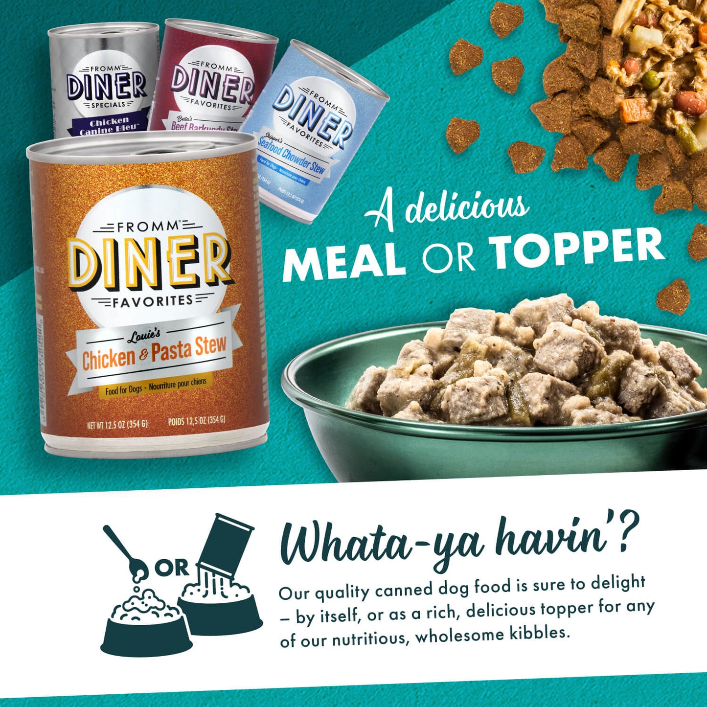 FROMM® DINER FAVORITES LOUIE'S CHICKEN & PASTA STEW WET DOG FOOD