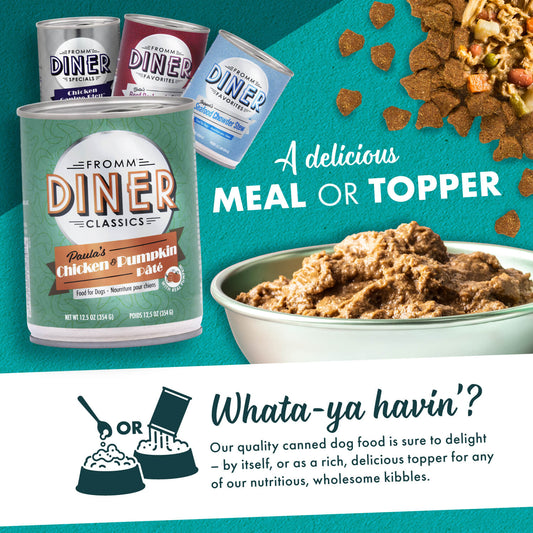 FROMM® DINER CLASSICS PAULA'S CHICKEN & PUMPKIN PÂTÉ WET DOG FOOD
