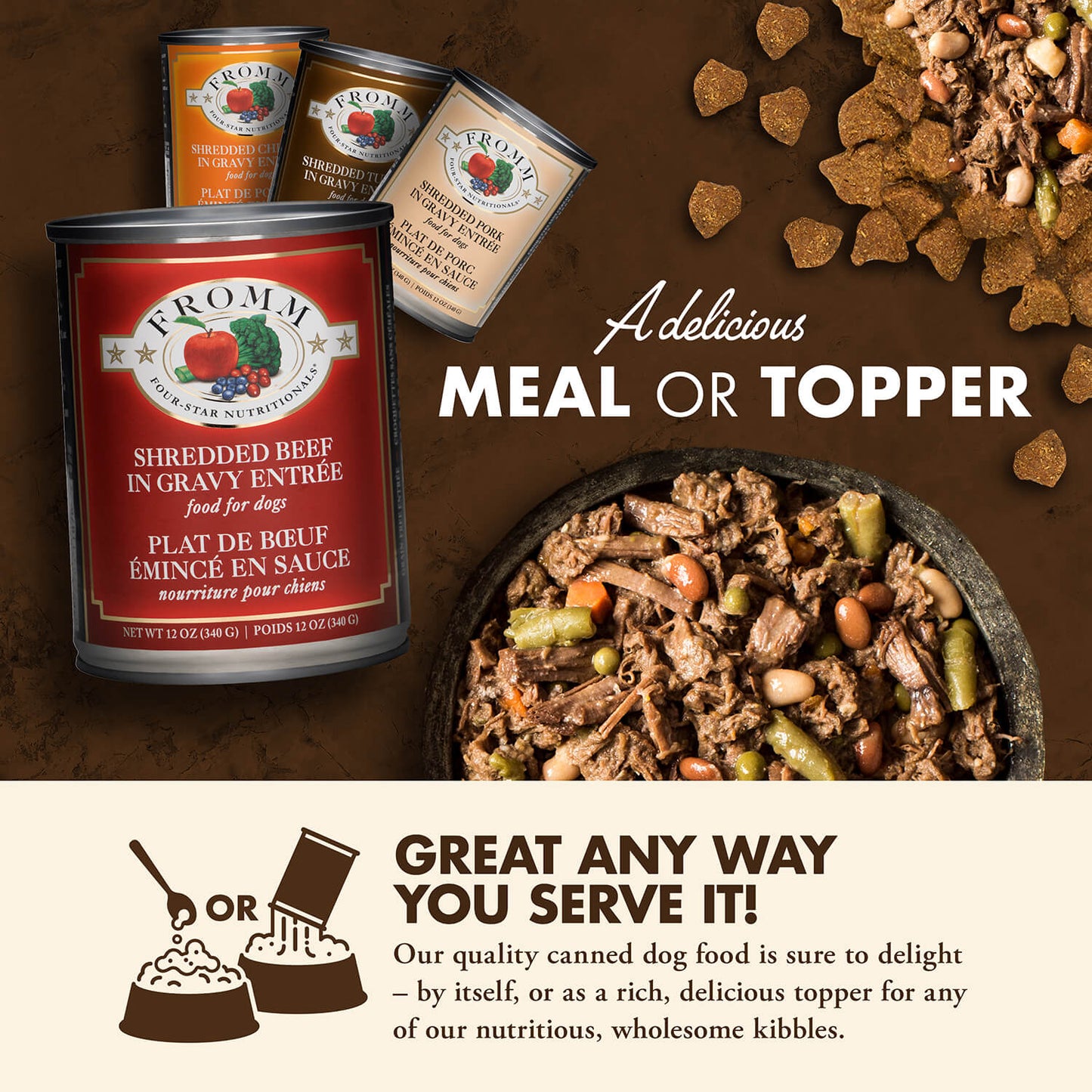 FROMM® FOUR STAR NUTRITIONALS® SHREDDED BEEF IN GRAVY ENTRÉE