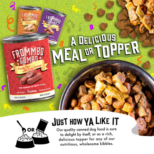 FROMM® FROMMBO™ GUMBO HEARTY STEW WITH BEEF SAUSAGE WET DOG FOOD