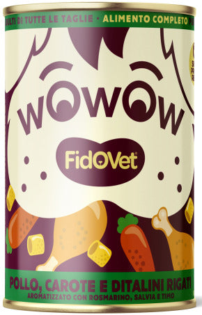 Fidovet Wowow Wet Dog Food Chicken with Carrots & Pasta