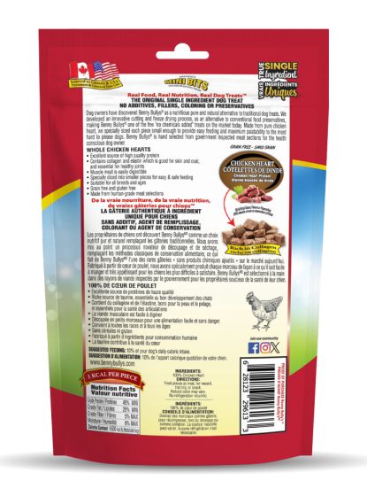 Benny Bullys Dog Treats - Mini Bits Chicken Heart 38g 1pc