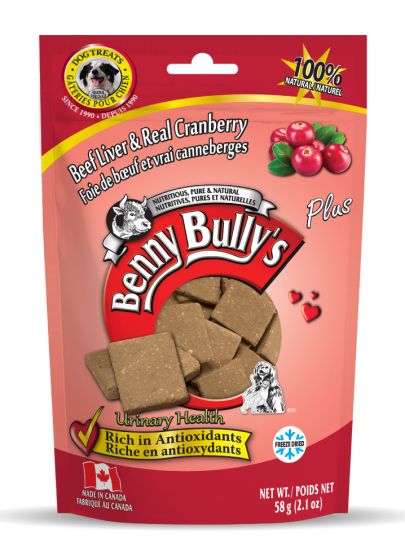 Benny Bullys Pure Beef Liver Plus Real Cranberry Dog 58g 1pc