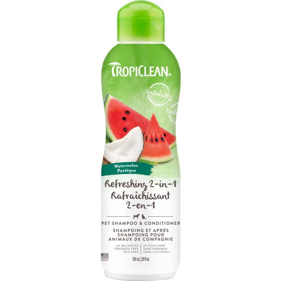 Tropiclean Refreshing 2-in-1 Pet Shampoo and Conditioner - Watermelon Pasteque