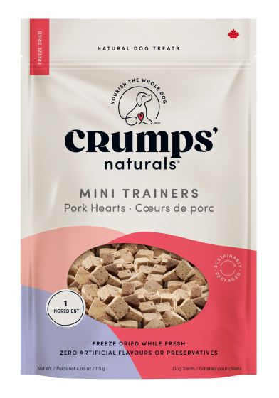 Crumps Mini Trainers Freeze Dried Pork Hearts Dog