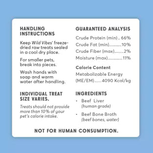 Wild Vibes Beef Liver & Bone Broth Treats 80g