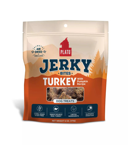 Plato Pet Treats Jerky Bites - Turkey with Pumpkin 170g