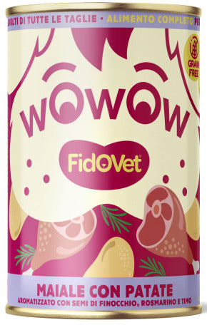 Fidovet Wowow Wet Dog Food Pork with Potatoes