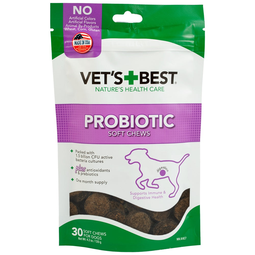 Vets Best Probiotic Soft Chews Dog 30pc