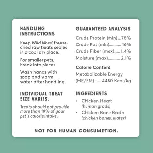 Wild Vibes Chicken Heart & Bone Broth Treats 68g
