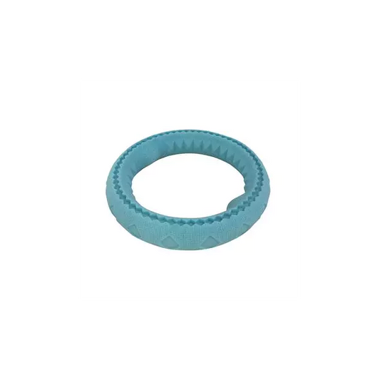 Totally Pooched Chew n' Tug Rubber Ring 6.5", Teal