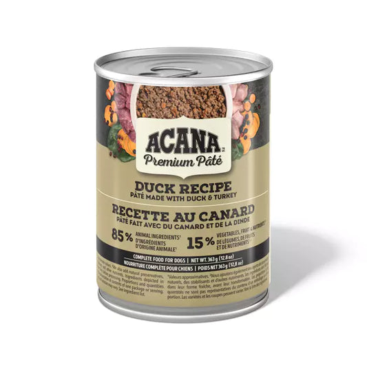 ACANA Premium Pate Wet Dog Food Duck Recipe 363g