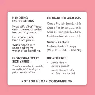 Wild Vibes Lamb Heart & Bone Broth Treats 80g