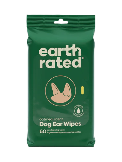 earth rated® Oatmeal Scent Dog Ear Wipes, Ear Cleansing Wipes (60ct)