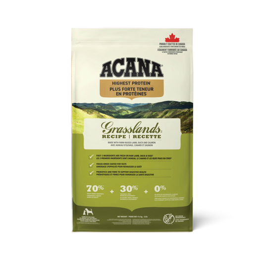 Acana Highest Protein, Grasslands Dog Food