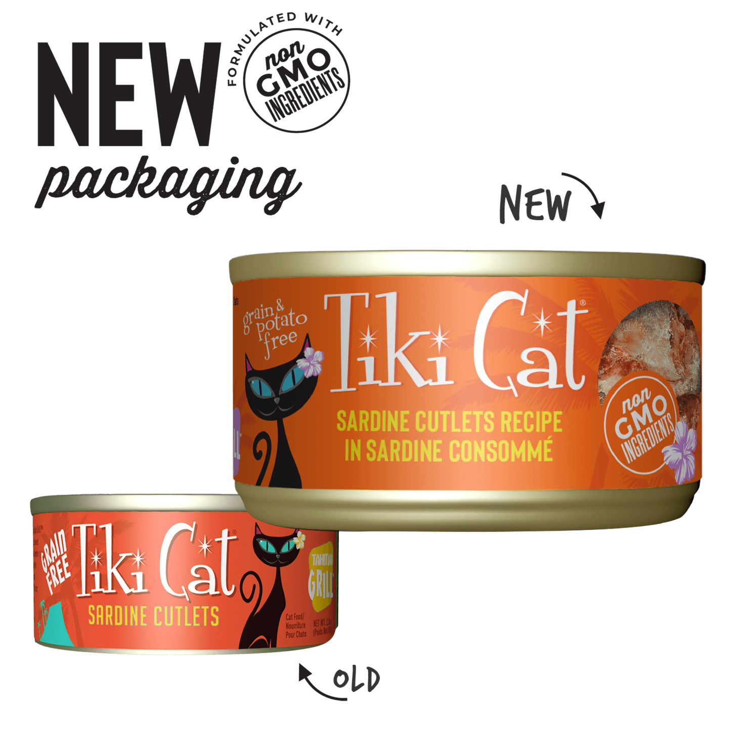 Tiki Cat® Grill™ Sardine Cutlets Recipe in Sardine Consommé Wet Cat Food