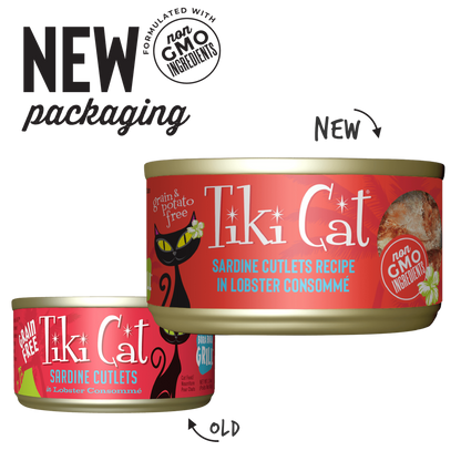 Tiki Cat® Grill™ Sardine Cutlets Recipe in Lobster Consommé Wet Cat Food