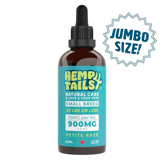 Hemp 4 Tails: JUMBO Small Breed (25lbs or less) – 900mg – 90ml